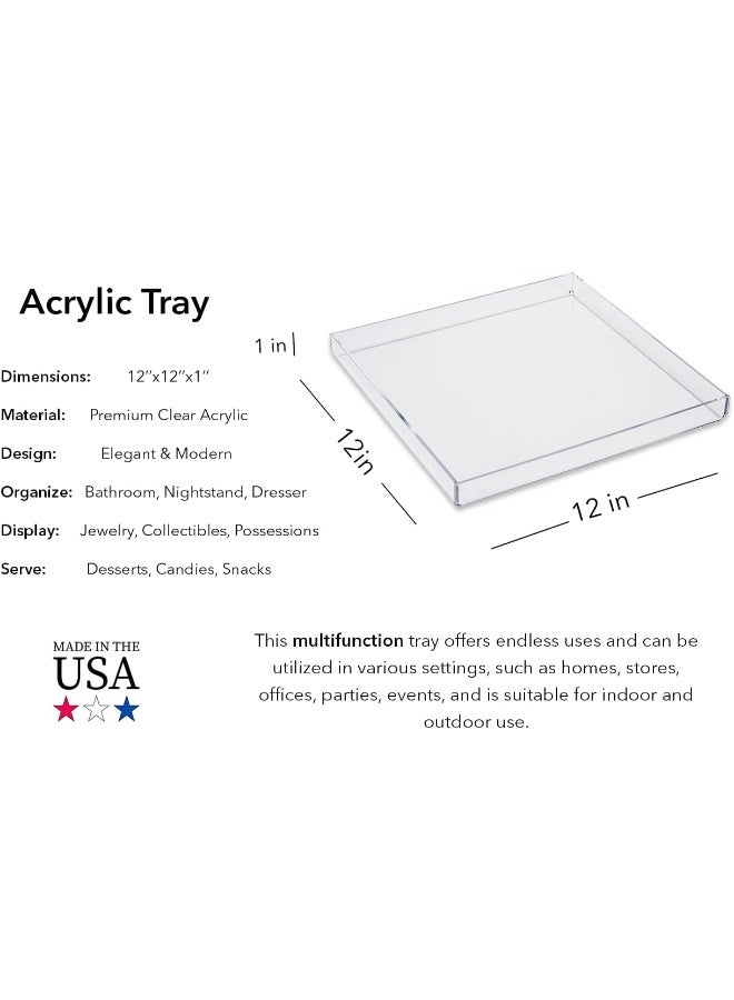 Mirart Clear Acrylic Tray 12 x 12 - Image 5