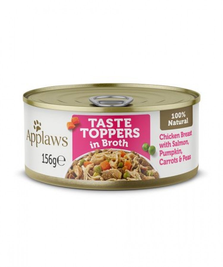 Applaws Taste Topper Dog - Chicken & Salmon in Broth - Can - 156g