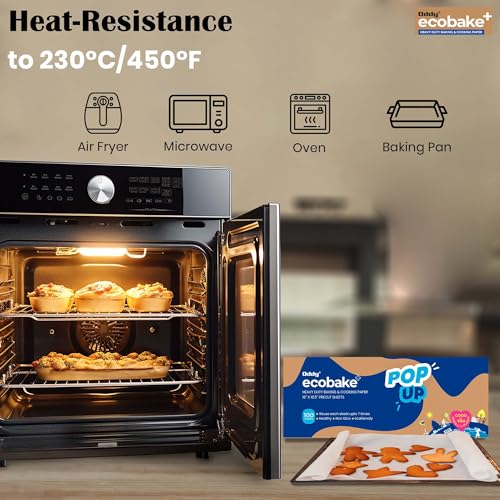 Oddy Ecobake+ 10x10.5 Inch Pop Up Baking & Cooking Paper Sheets, Pack of 100 Precut Sheets - Image 4