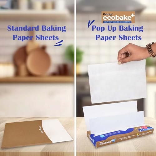 Oddy Ecobake+ 10x10.5 Inch Pop Up Baking & Cooking Paper Sheets, Pack of 100 Precut Sheets - Image 5