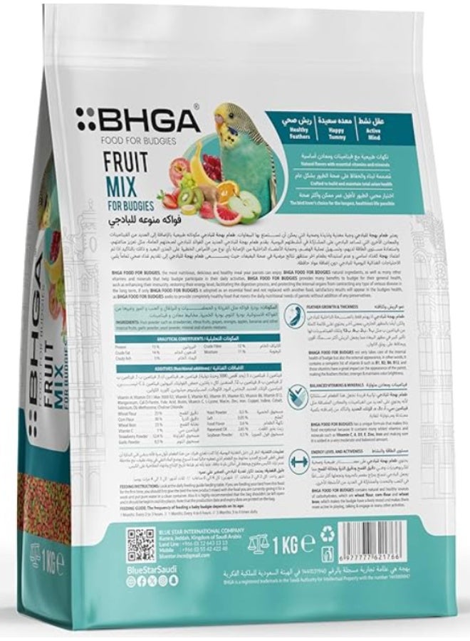 Premium Fruit Mix for Budgies 1KG – Nutrient-Rich Bird Food with Natural Fruit Flavors, Essential Vitamins, and Minerals for Active Minds and Healthy Plumage - Image 2