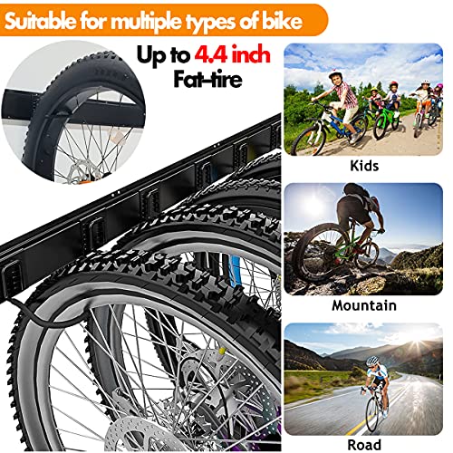 TORACK Bike Storage Rack, 6 Bike Rack Wall Mount Home and Garage Organizer, Vertical Bicycles Hanger Hooks for Indoor Space Saving - Image 3