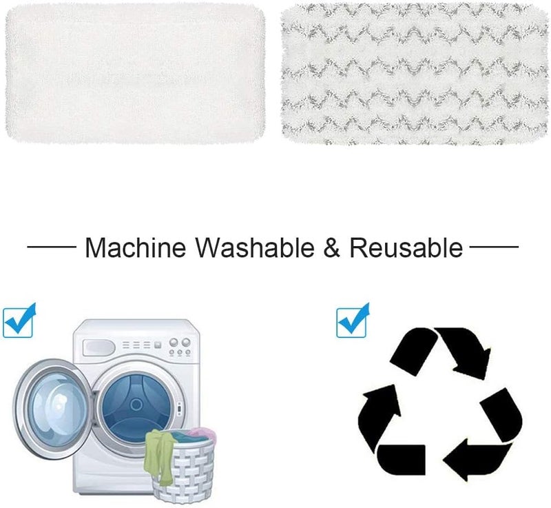 Wisorder 10 Pack Steam Mop Pads Compatible for Bissell Symphony 1252 1543A 1132A 1530 Vacuum and Steam Mop, Bissell 2747A Replacement Pads, Bissel Symphony Pet Mop Pads, Microfiber Washable & Reusable - Image 5