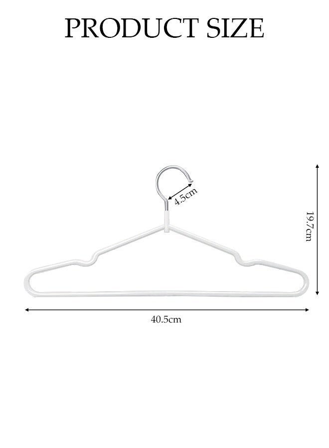 DUNISO 30Pcs Stainless Steel Clothes Hangers Non-Slip Rubber Coated Metal Hangers with Notches Space Saving Storage Organiser Hangers Multi-functional Durable Heavy Duty Strong Clother Hanger for Shirt Pants Dress - Image 4