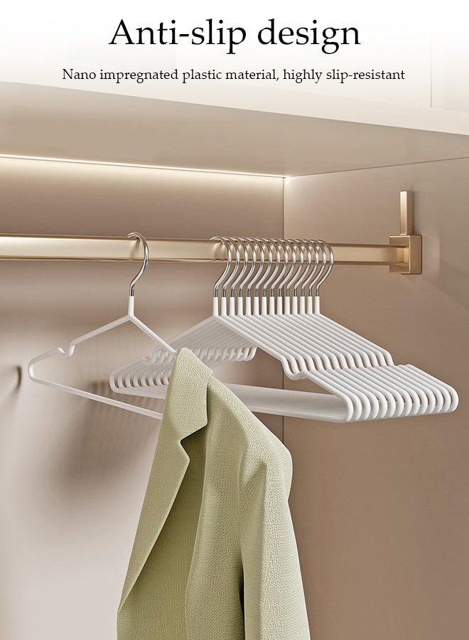 DUNISO 30Pcs Stainless Steel Clothes Hangers Non-Slip Rubber Coated Metal Hangers with Notches Space Saving Storage Organiser Hangers Multi-functional Durable Heavy Duty Strong Clother Hanger for Shirt Pants Dress - Image 5