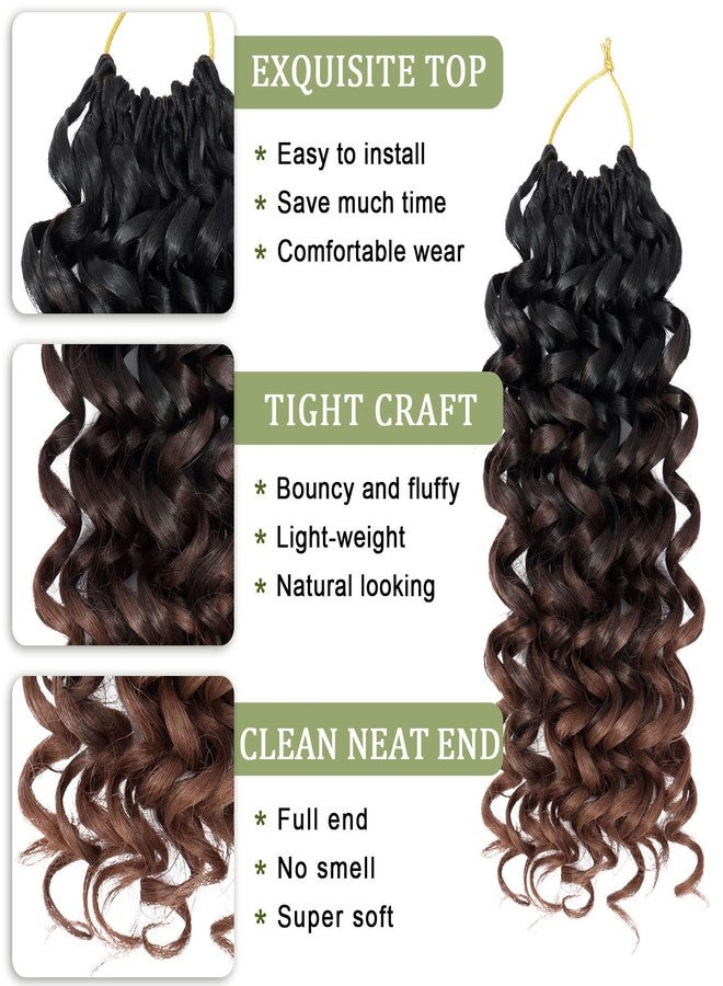 Vomella GoGo Curl Crochet Hair 8 Packs 10 Inch Curly Crochet Hair for Women Water Wave Beach Curl Synthetic Deep Twist Crochet Hair Extensions T1B/4/30 - Image 3