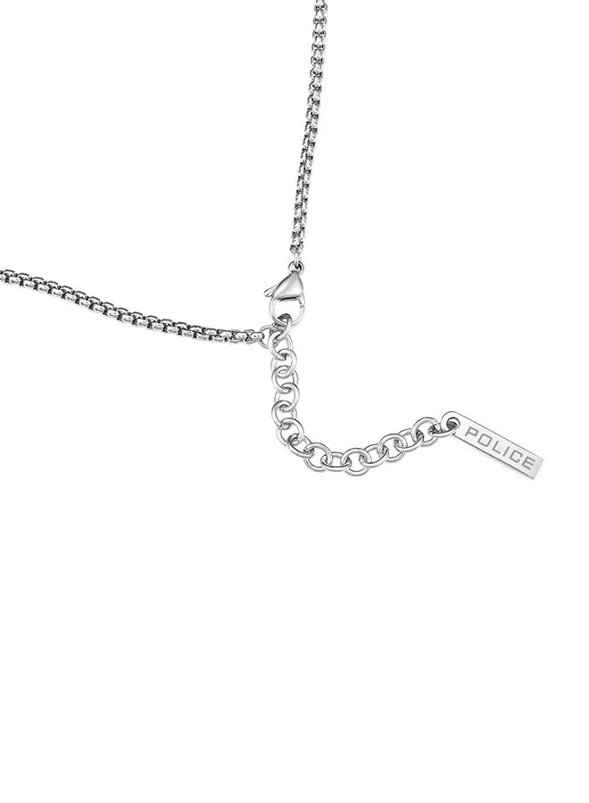 POLICE Wire Stainless Steel Chain Gents Necklace With Black Stainless Steel PendantPEAGN0033802