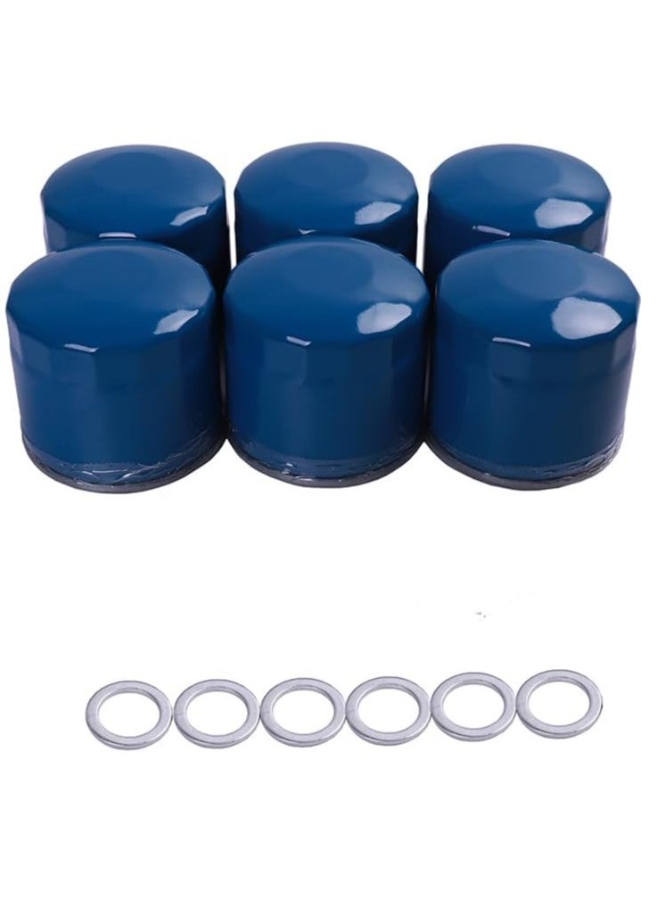 Generic Zhermik (6pcs) 26300-35505 Engine Oil Filter and Drain Plug Gasket Compatible with Elantra Santa Fe Sonata Accent Kona and Kia Forte Forte5 1989-2021  - Image 1