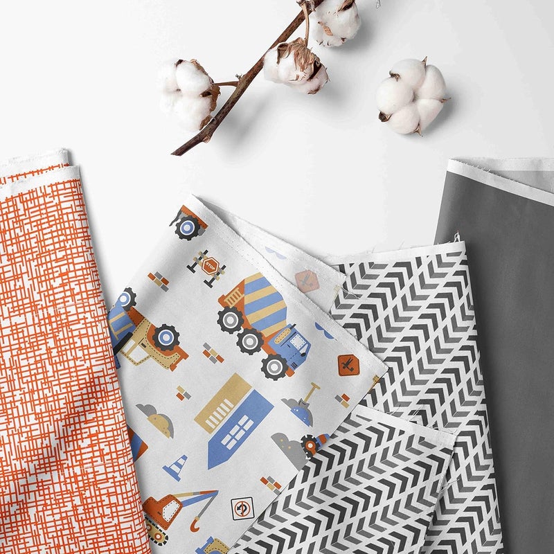 Bacati Construction Multicolor Boys Cotton Nursing Pillow Cover - Image 2