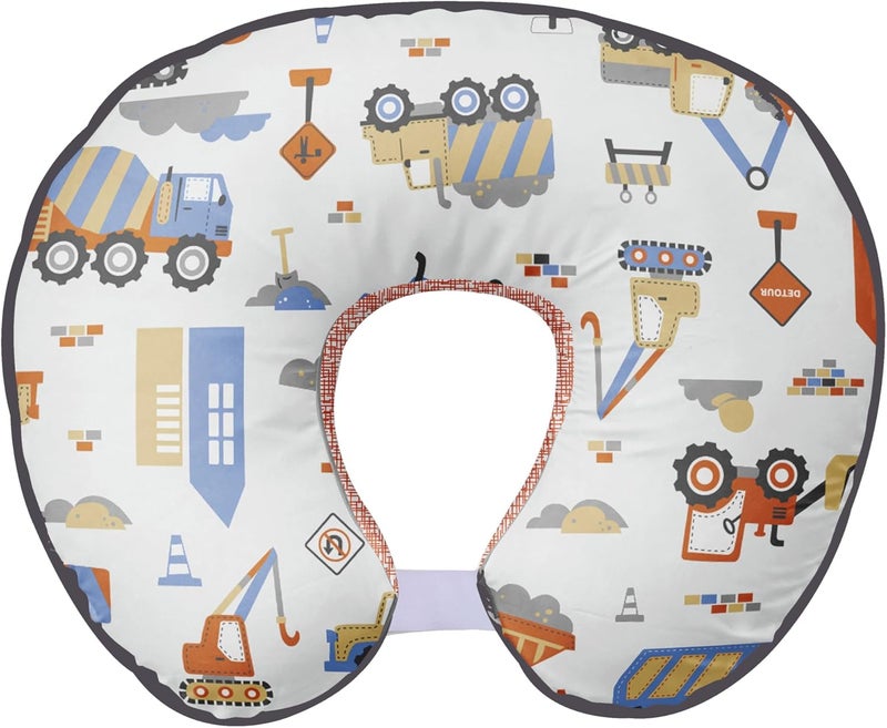 Bacati Construction Multicolor Boys Cotton Nursing Pillow Cover - Image 5