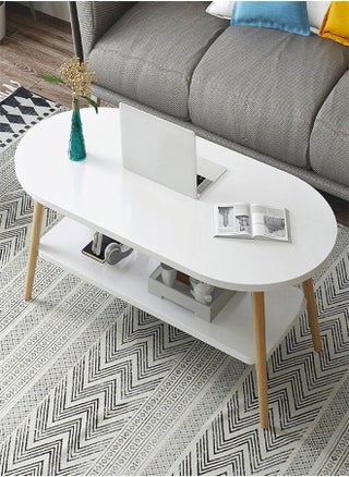 Multipurpose White 2-Tier Coffee Table for Bedroom - Modern and Functional Design - 100 x 42 x 55 CM - pzsku/Z8FCD50ABF78D67337568Z/45/_/1728324040/b0790730-b269-4996-9917-f582e4d10bfd