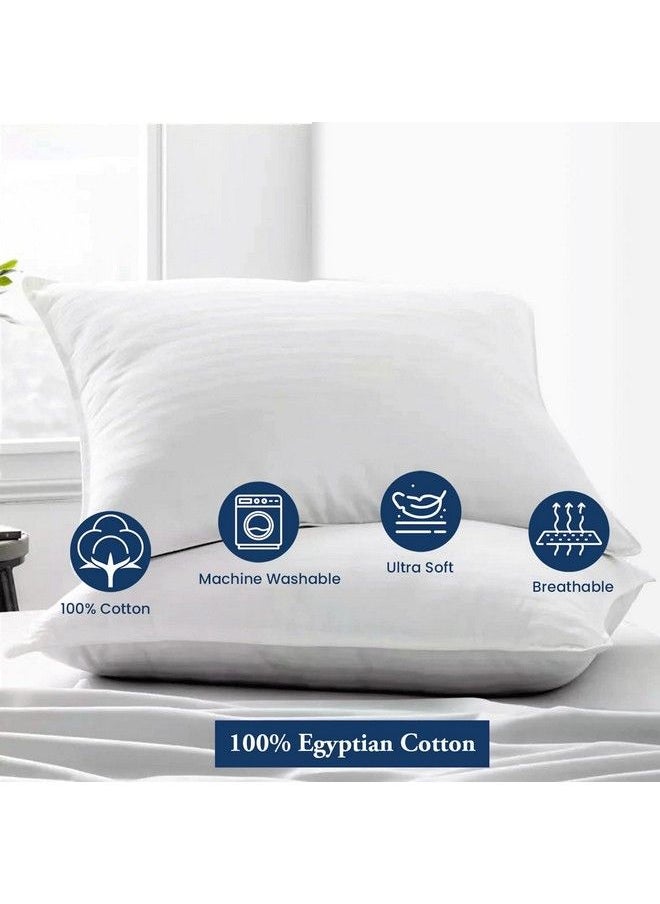 Ambition Home - Toddler Travel Pillowcase 14X20 Inch White Solid Zipper Closer Pillowcase Set Of 2 Pc Travel Pillow Cover 500 Thread Count 100% Soft Egyptian Cotton Decorative Travel Pillow Cover - Image 1
