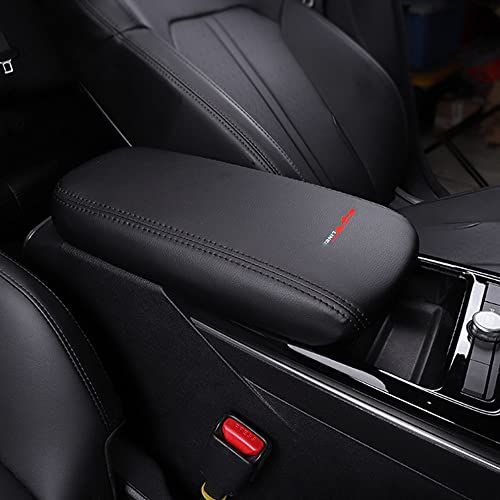 LEXLEY Armrest Box Cover Center Console Pad Waterproof Anti-Scratch Leather Protector Covers For KIA K5 2021 2022 2023 2024 2025-Black Stitches - Image 1