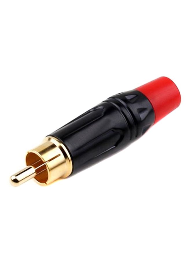 BURAQ Pure Copper Soldered RCA Male Audio/Video Plug Assembled With AV Lotus Connector(Red)  - Image 2