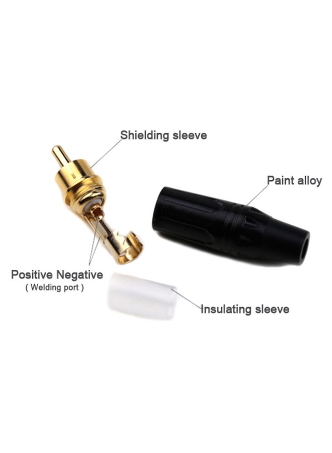 BURAQ Pure Copper Soldered RCA Male Audio/Video Plug Assembled With AV Lotus Connector(Red)  - Image 3