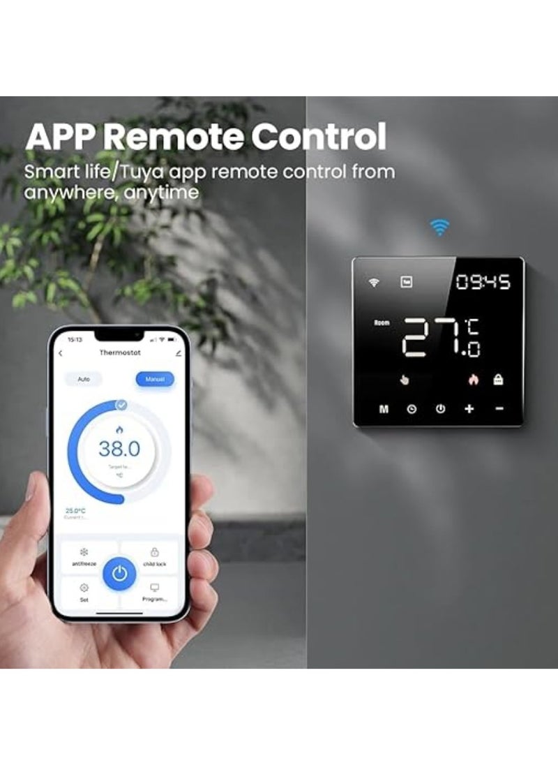 AROAQ - Tuya Wifi LCD Display Intelligent Temperature Controller Electric Water Heating Device Thermostat Weekly Programmable Cellphone APP Remotely Control - Image 1