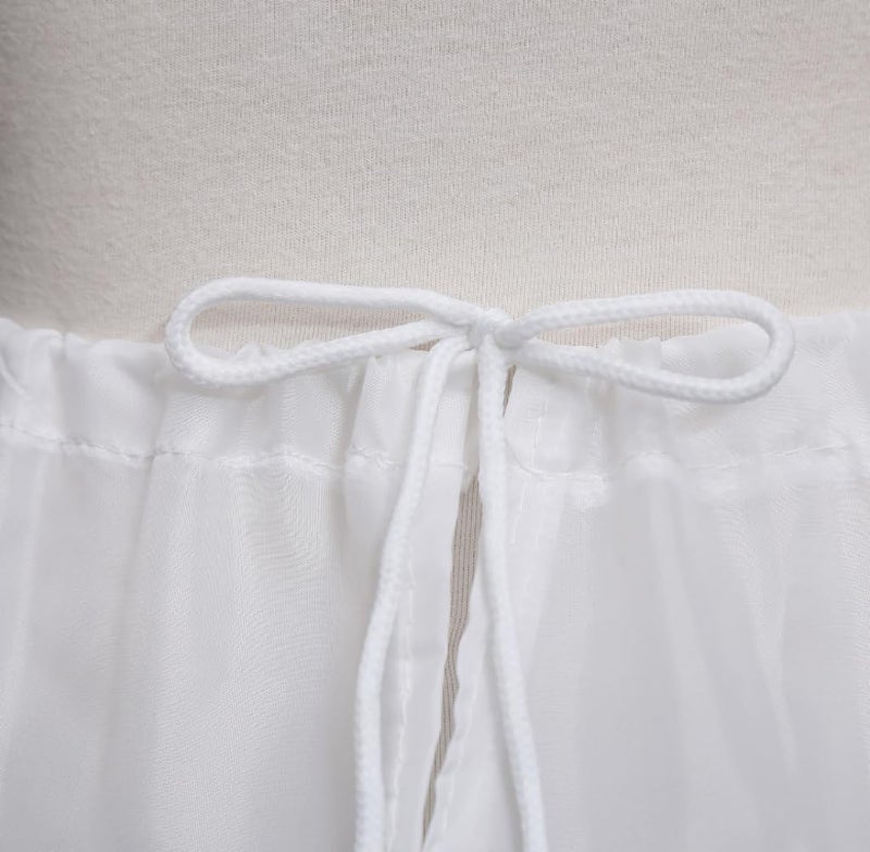 RULTA Girls' 3 Hoops Petticoat A-line Full Slip Flower Crinoline Underskirt. (US, Age, 10 Years, 11 Years, White) - Image 3