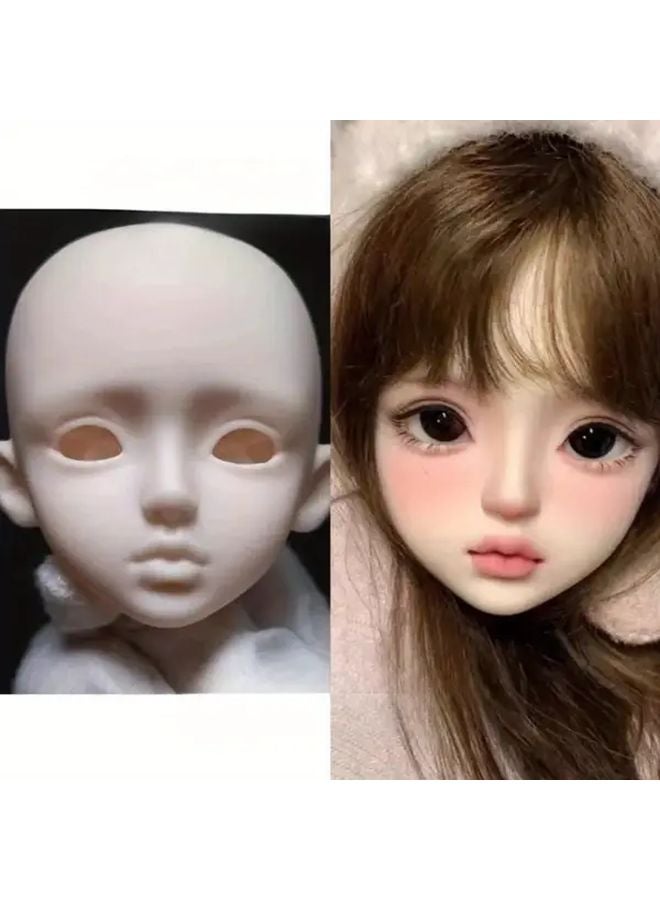 Customizable Realistic Six Part Open Face Blank Head MJD Doll With Replaceable Eyes Lanlan Color - Image 2