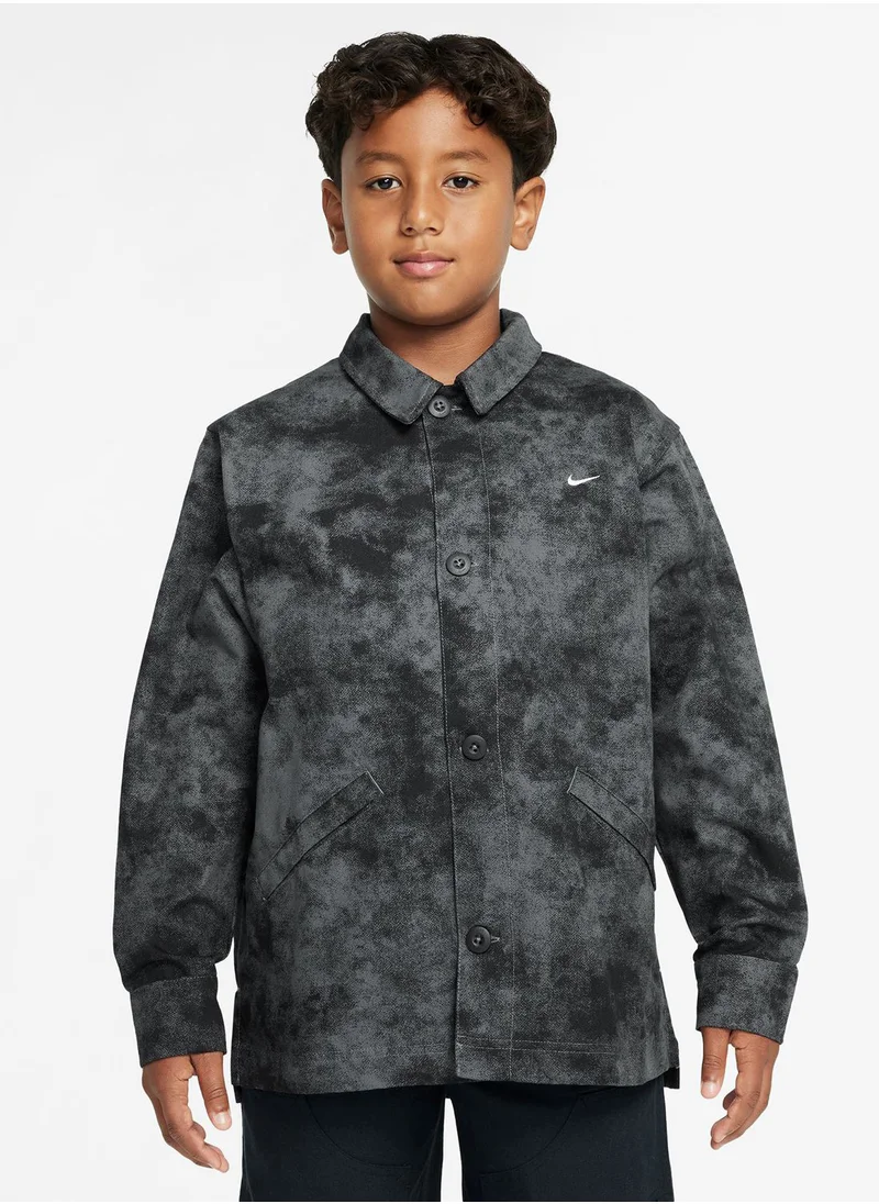 Nike Youth Nsw Metro Ground Button Down Shirt