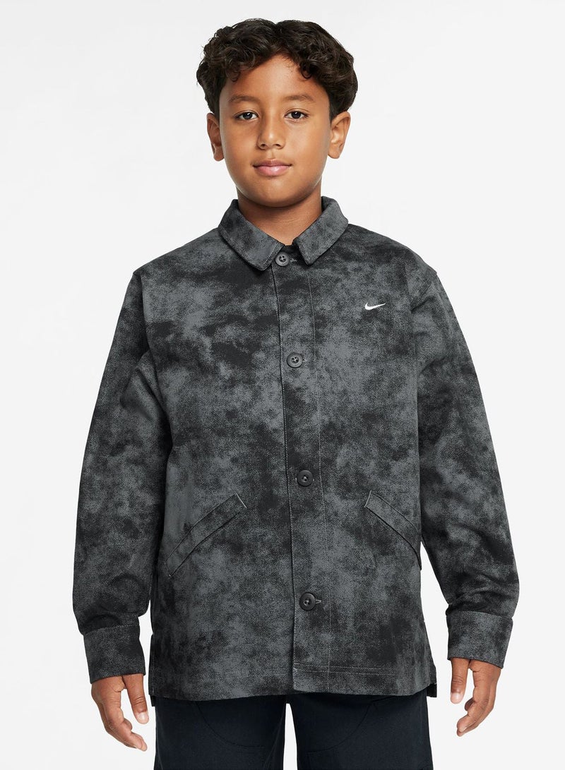 Nike Youth Nsw Metro Ground Button Down Shirt - Image 1