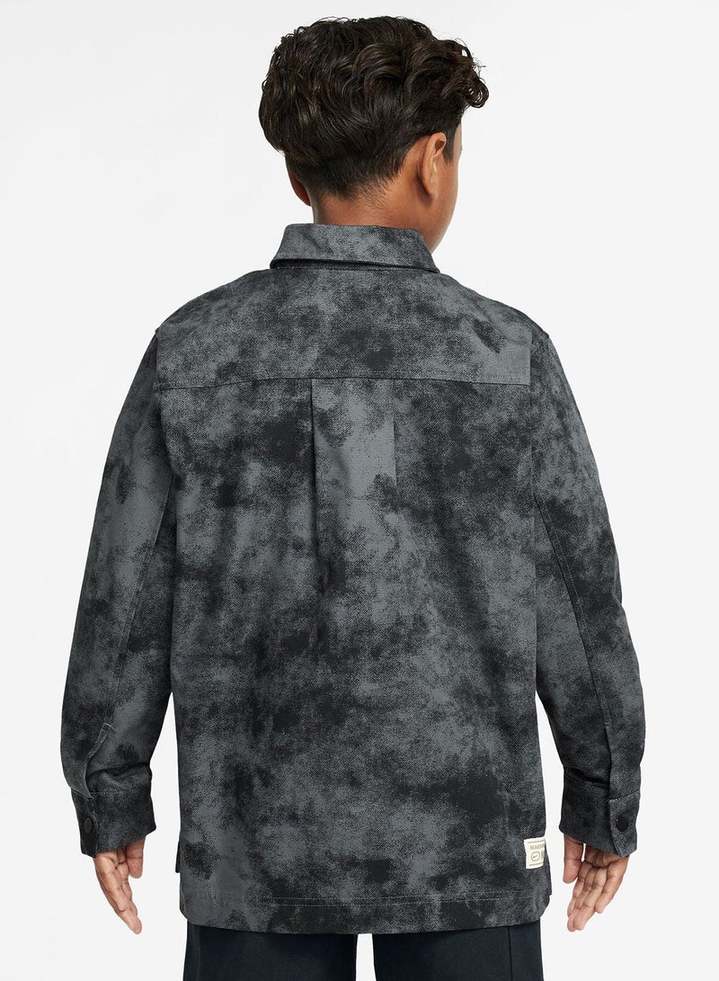 Nike Youth Nsw Metro Ground Button Down Shirt - Image 2