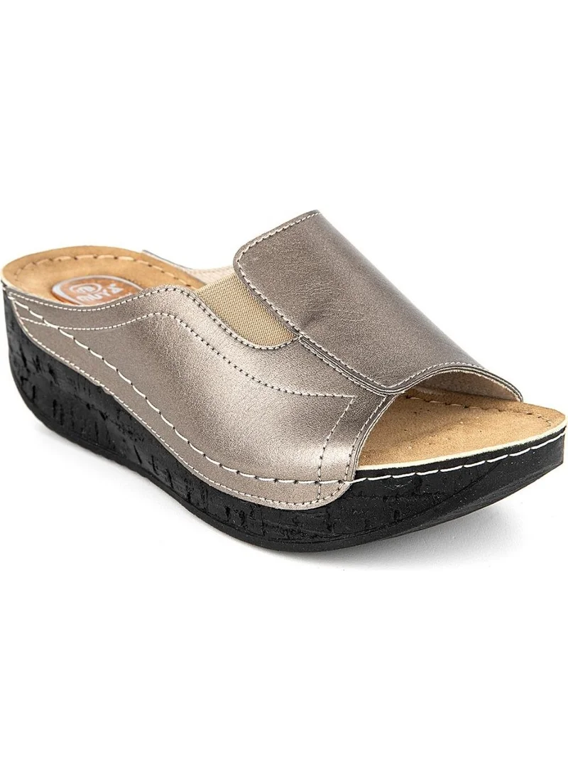 مويا Orthopedix Attica Anatomical Heel Spur Gel Supported Wedge Heel Women's Slippers 32257