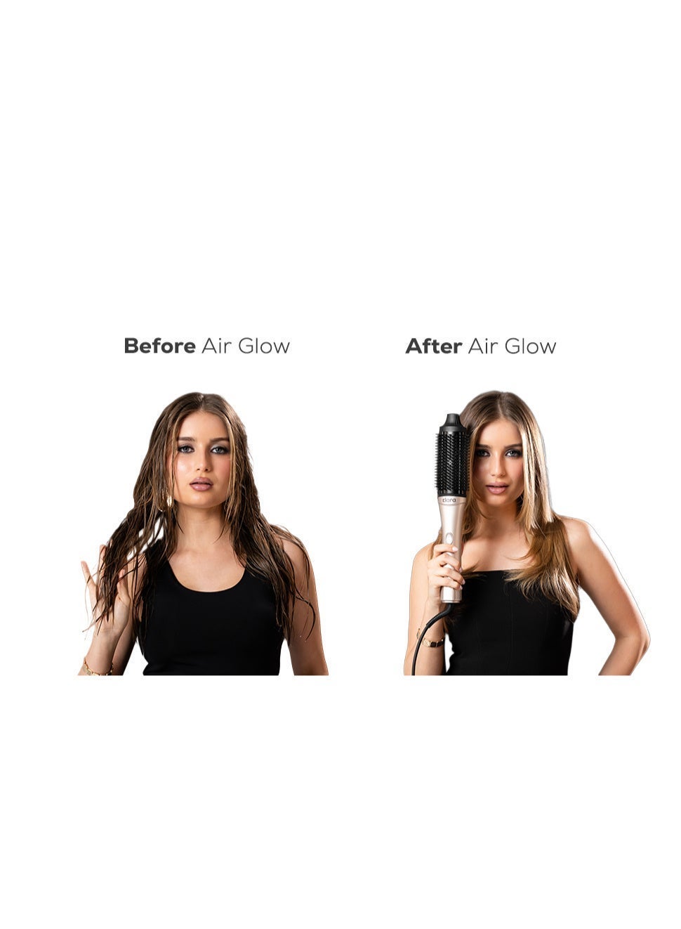 فرشاة الشعر الهوائية 2 في 1 من كلارا Silver