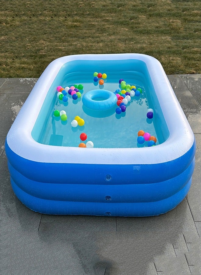 150x105x50CM Inflatable Kids Swimming Pool  PVC Family Pool for Garden Outdoor Backyard Summer Water Play Baby Toddler Pool Thickened Leakproof Easy Setup - Image 2