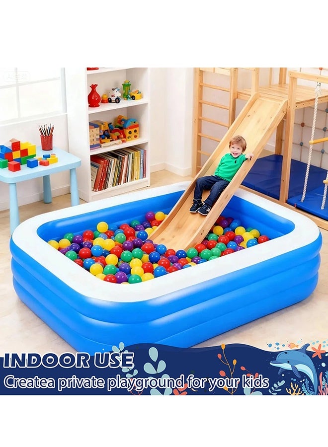 150x105x50CM Inflatable Kids Swimming Pool  PVC Family Pool for Garden Outdoor Backyard Summer Water Play Baby Toddler Pool Thickened Leakproof Easy Setup - Image 3