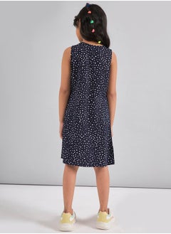Stylo Bug Spot Print V Neck Casual Dress by Styli  - Image 5