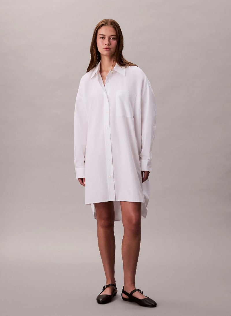 Calvin Klein Jeans Oversized Shirt Dress - Image 1