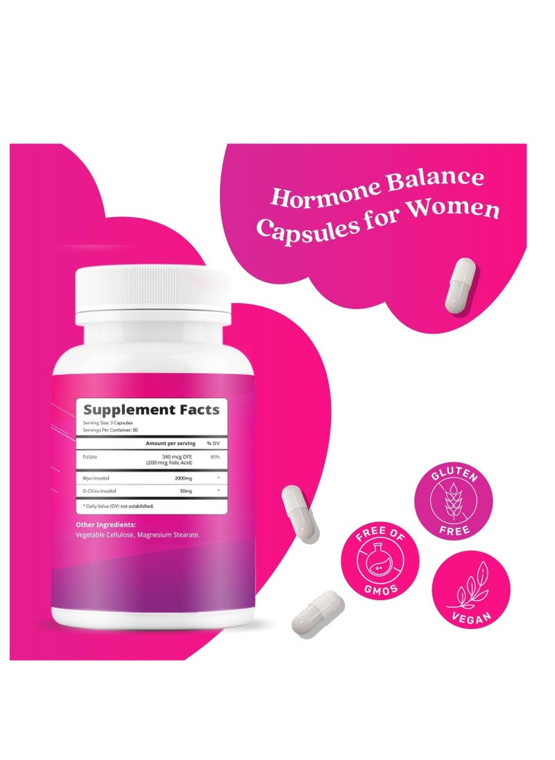 BeLive Inositol Myo+D-Chiro With Folic Acid 90 Caps  - Image 2