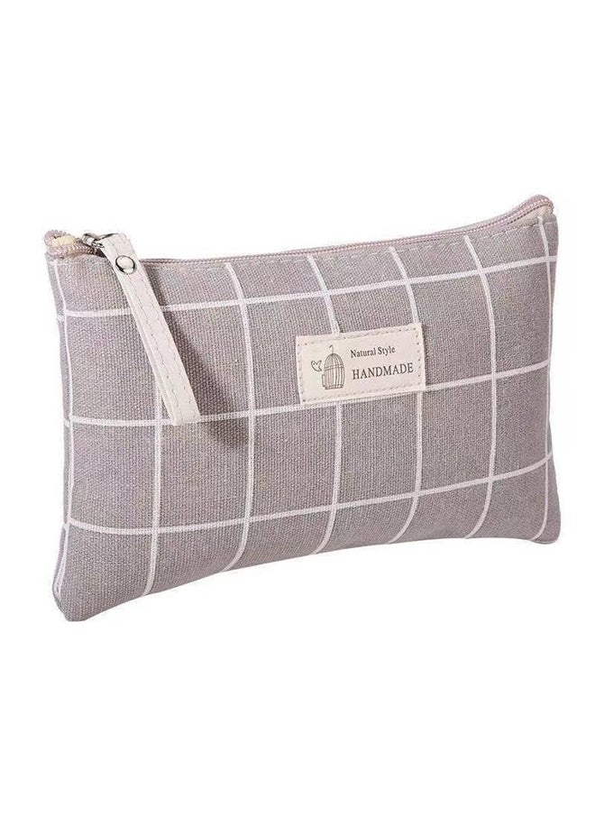 yongsheng Multifunction Travel Cosmetic Bag Grey，Portable Large Capacity Print Cosmetic Bag Travel Makeup Bag Toiletry Bags 21*12*6.5cm  - Image 1