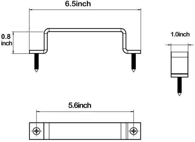 CBTONE 6-1/2 Inch Sliding Barn Door Handle Pull, 4 Pack Black Steel Pull Handle for Sliding Barn Doors Gates Garages Sheds Closets - Image 4