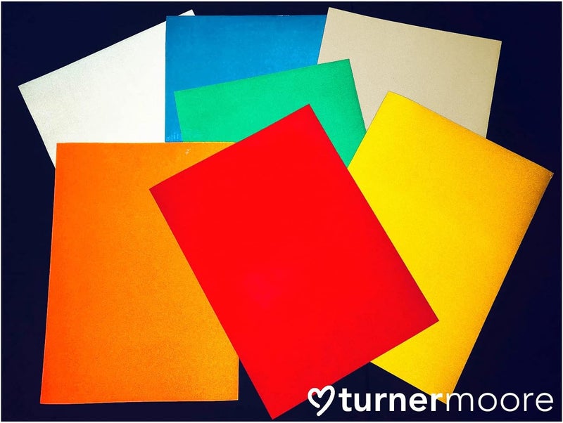 Turner Moore Edition طبعة تيرنر مور من الفينيل العاكس البرتقالي مع لاصق دائم، أوراق فينيل عاكس 12 × 12 لـ Cricut، السيارات، الدراجات، الملصقات، اللصاقات، اللافتات، الخوذات، صندوق البريد، الأرقام، شريط عاكس من (حزمة من 3) - Image 3