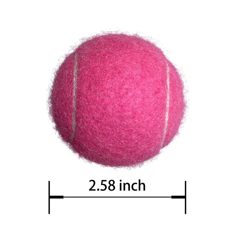 Hpwfhplf Tennis Balls  12 Packs Practice Tennis Balls For Beginner  Training Playing Tennis Balls For Dogs  Come With Mesh Carry Bag (Pink) - Image 2