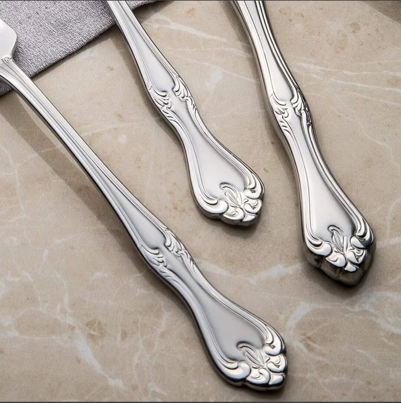 Nehir Lalezar 89 Piece Fork Spoon Knife Set with Leather Box