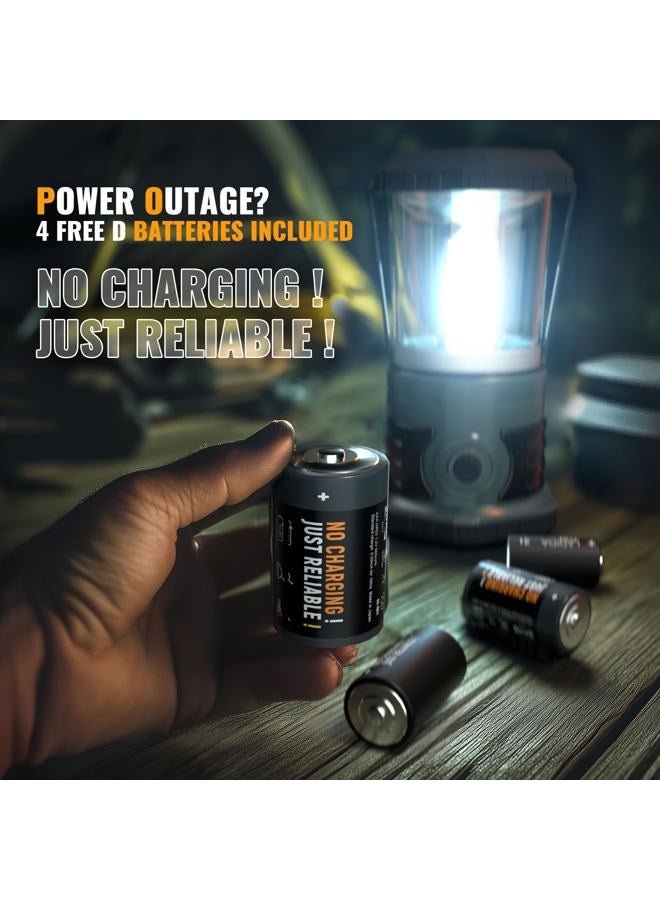 innofox Camping Lantern Battery Powered 1500 Lumen COB Camping Light 4D Batteries(Included) Perfect for Camp Hiking Emergency Kit - Image 3