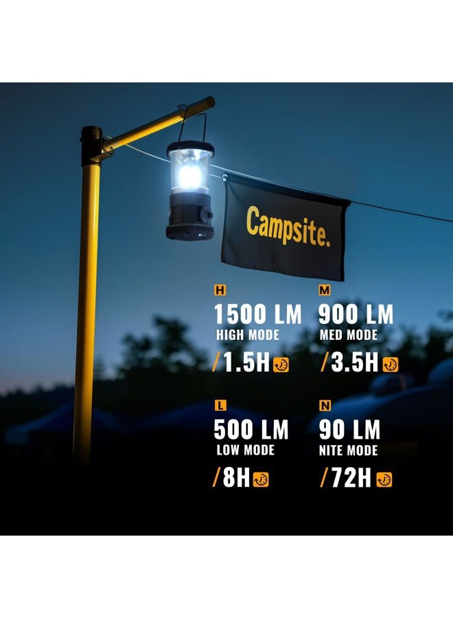 innofox Camping Lantern Battery Powered 1500 Lumen COB Camping Light 4D Batteries(Included) Perfect for Camp Hiking Emergency Kit - Image 4