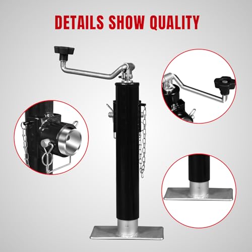 BIG RED 2000 LBs Capacity Weld on Pipe Mount Swivel Trailer Jack, ATR39003R - Image 3