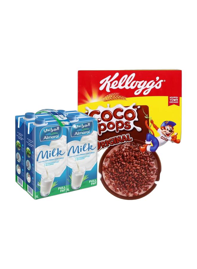 Almarai Long Life Milk Full Fat Plain 1Liters Pack of 4 - Image 1