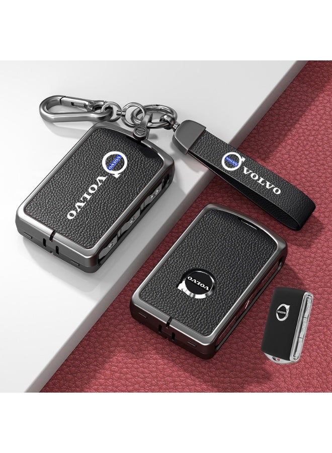 Volvo حقيبة حماية مفاتيح السيارات الفاخرة مناسبة لمواضيع مفاتيح سيارات فولفو الجديدة مثل XC60/ XC40/ S60/ S90/ XC90/ V60/ V90. - Image 2