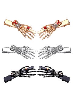 Halloween Hair Clips for Women Cute Candy Duckbill Hairpins Gothic Skeleton Hand Clips Halloween Hair Accessory for Costume Party Holiday Gift Style C