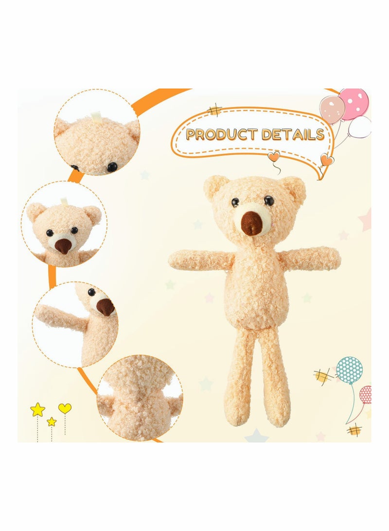 SYOSI 20 Pcs Mini Bear Stuffed Animal 7.9 Inch Small Stuffed Bear Plush Lovely Bear Plush Toys for Birthday Wedding Valentines Day Decorations Craft DIY Accessory Party Favors Supplies (Beige) - Image 5