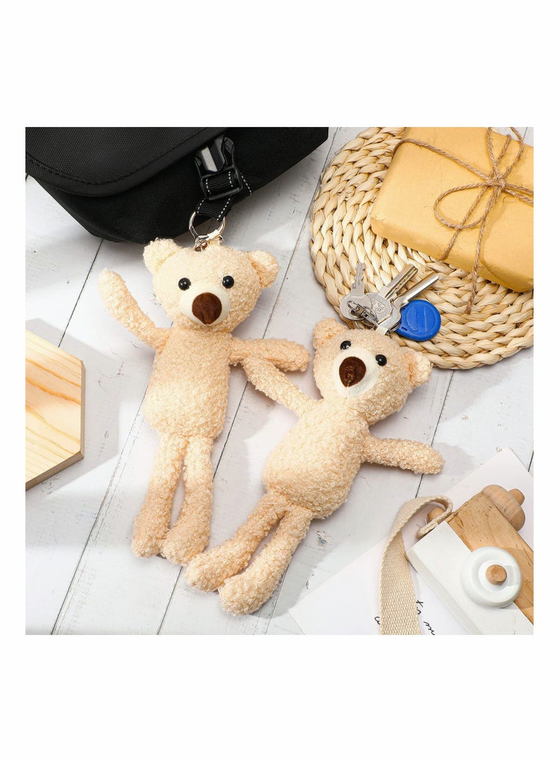 SYOSI 20 Pcs Mini Bear Stuffed Animal 7.9 Inch Small Stuffed Bear Plush Lovely Bear Plush Toys for Birthday Wedding Valentines Day Decorations Craft DIY Accessory Party Favors Supplies (Beige) - Image 4