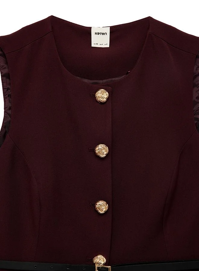 Koton  Belted Peplum Vest for Women | Best Price UAE