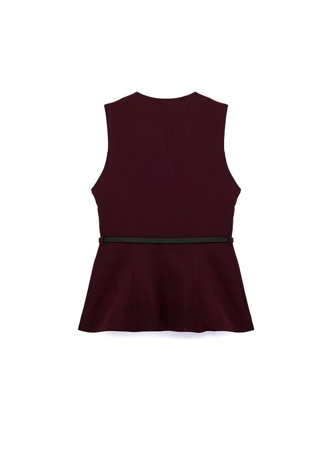 Koton  Belted Peplum Vest for Women | Best Price UAE