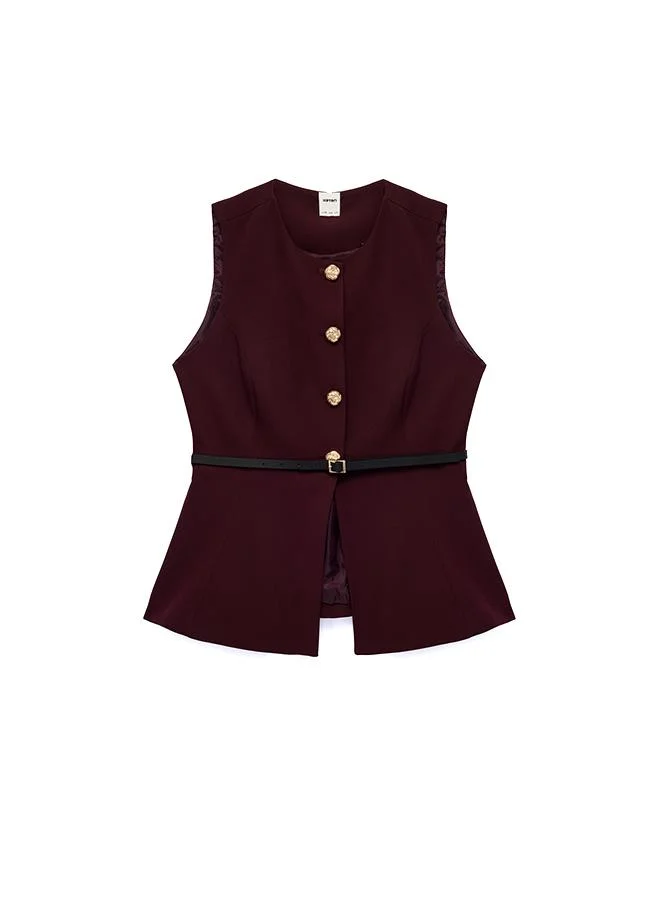 Koton  Belted Peplum Vest for Women | Best Price UAE