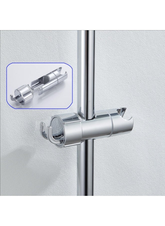 Adjustable Chrome Plated Shower Head Holder with 2 Hooks for 16-27mm Slide Rod - Image 4