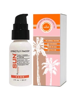 Sun Laboratories By Giesee Face Self Tanner Dark - Self Tanning Lotion for Gradual, Sunless Tan - Premium Facial Tanner Drops & Mist - Tanning Lotion for Face